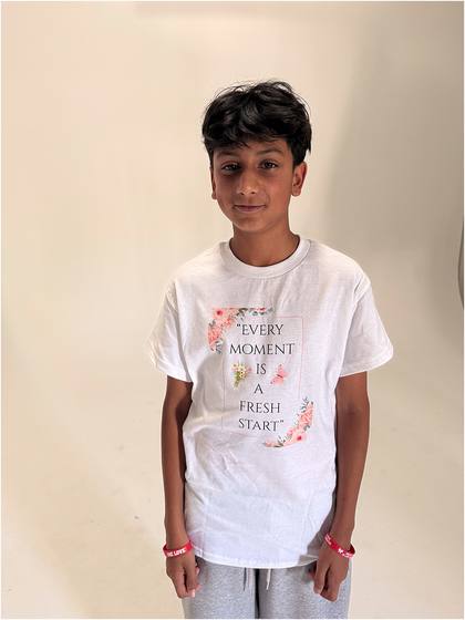 Camp shirt and printed pieces made by campers