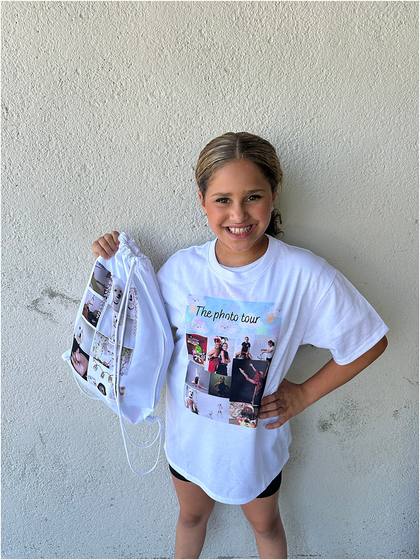 Camp shirt and printed pieces made by campers