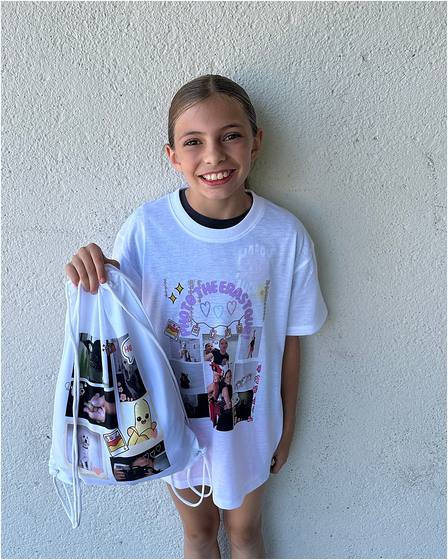 Camp shirt and printed pieces made by campers